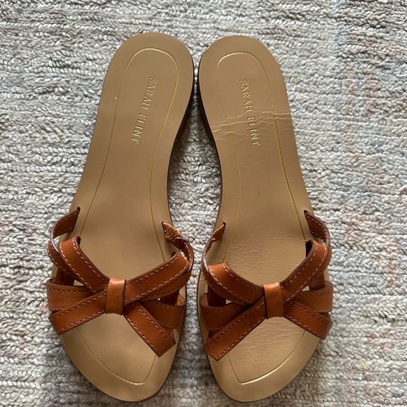 Sarah Flint Shoes - Sarah Flint Mirjana Bow Sandals in Tan size 37